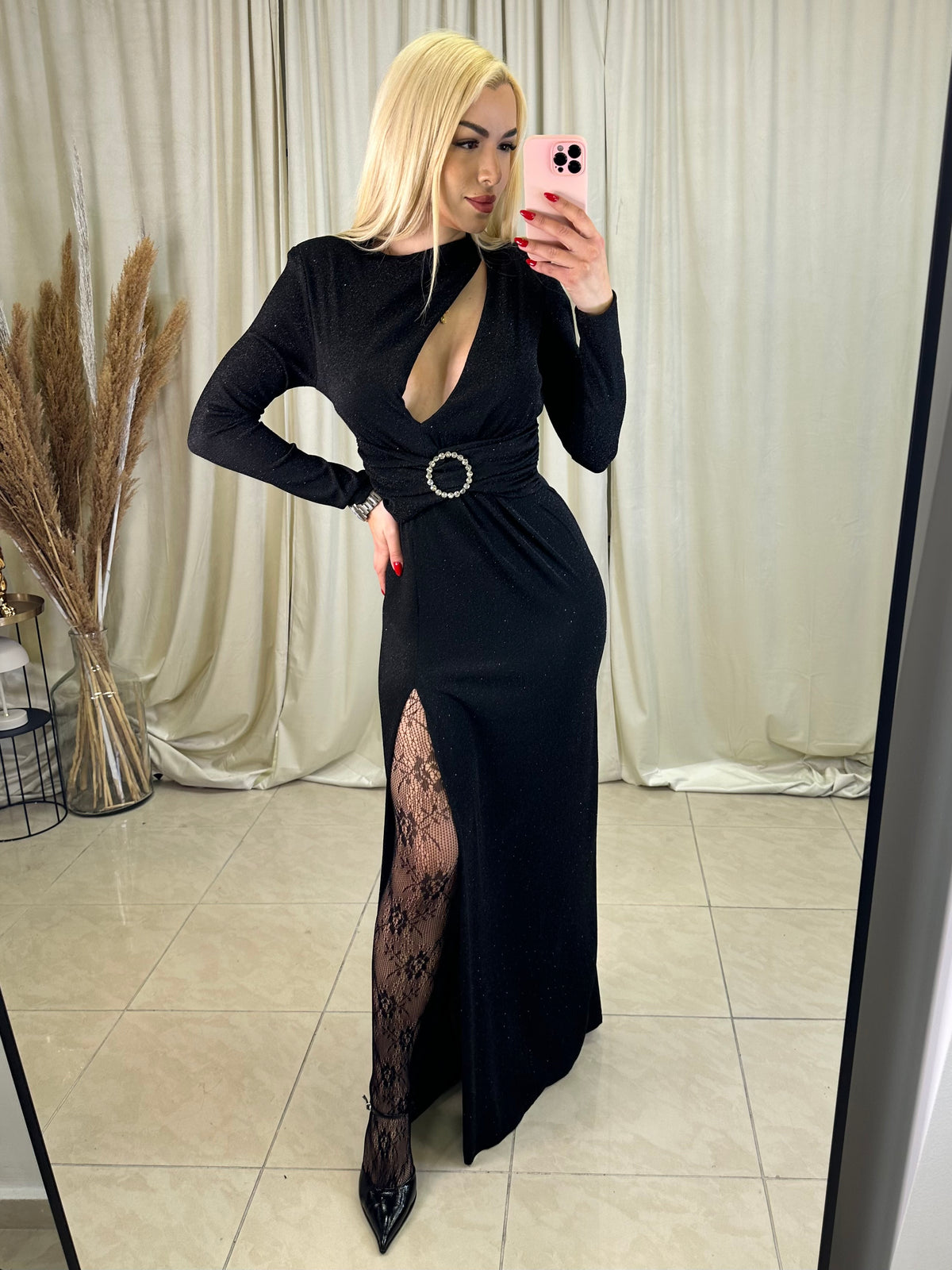 Maxi shiny dress