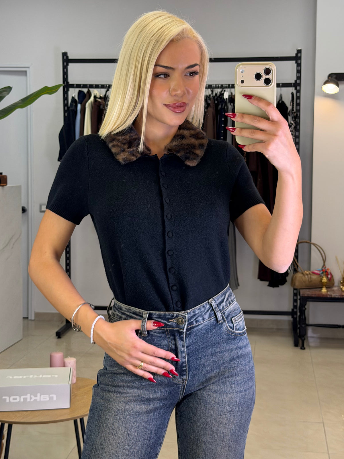 Leopard Society Knit Top