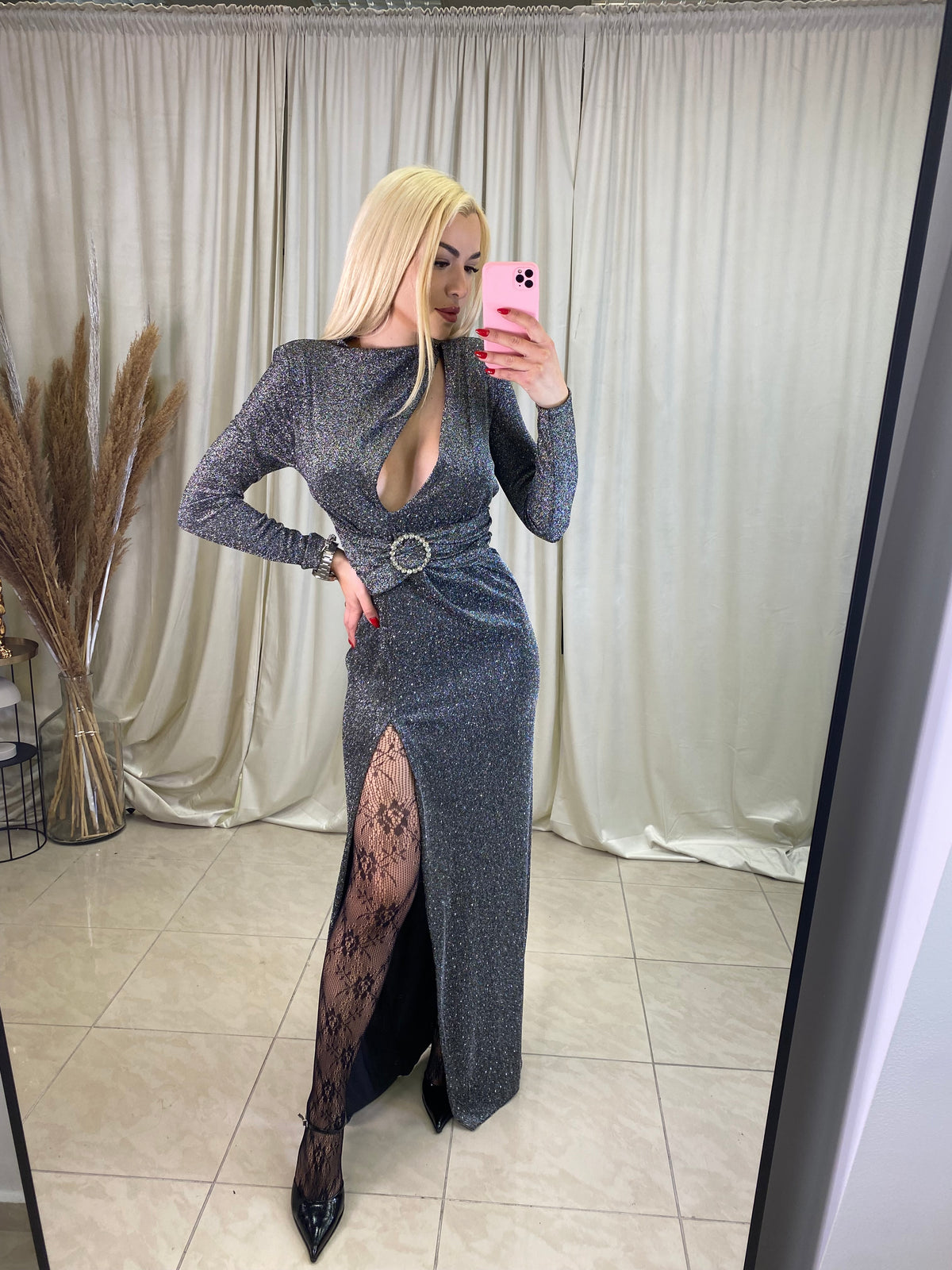 Maxi shiny dress