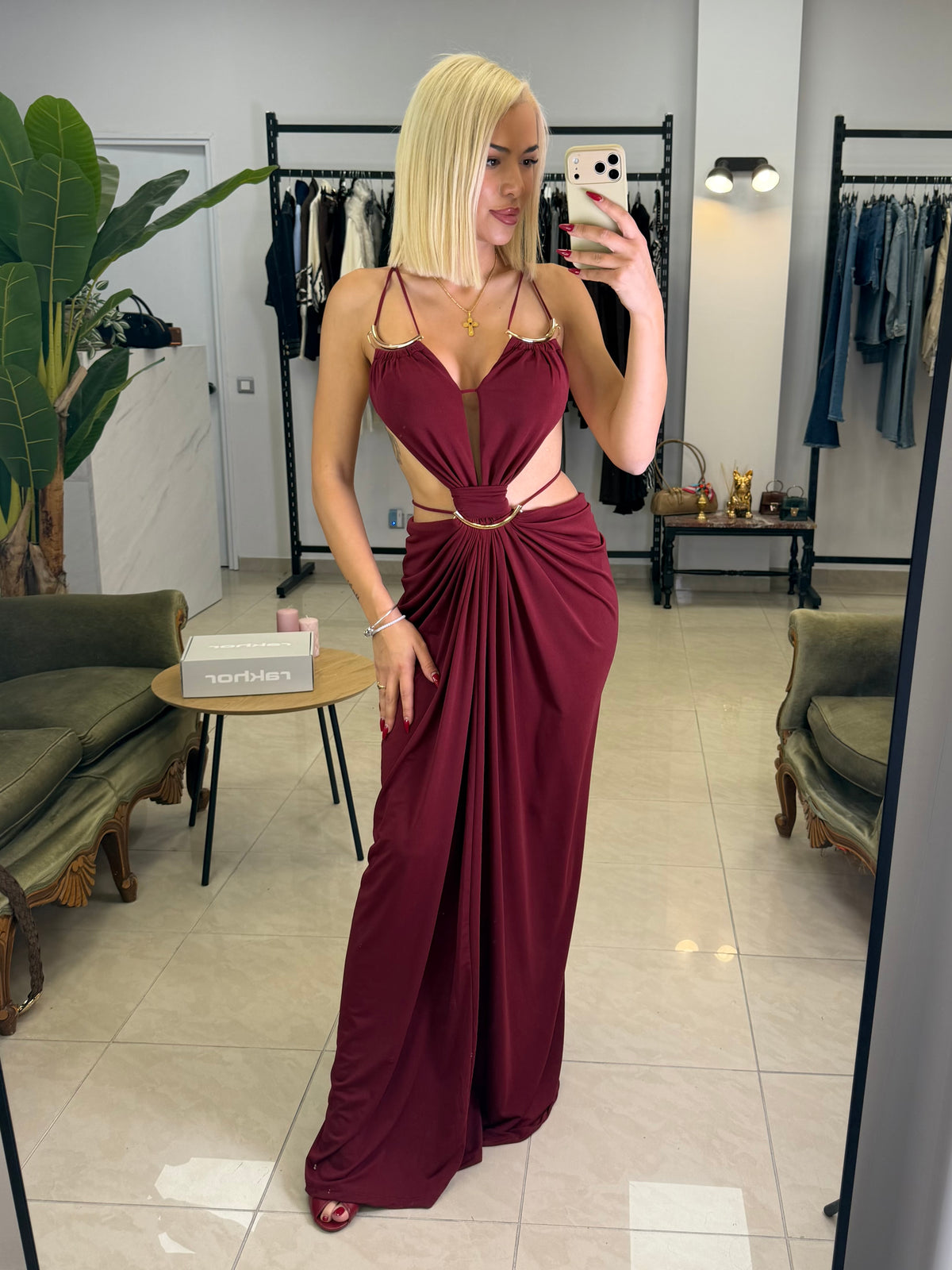 Golden goddess Maxi Dress