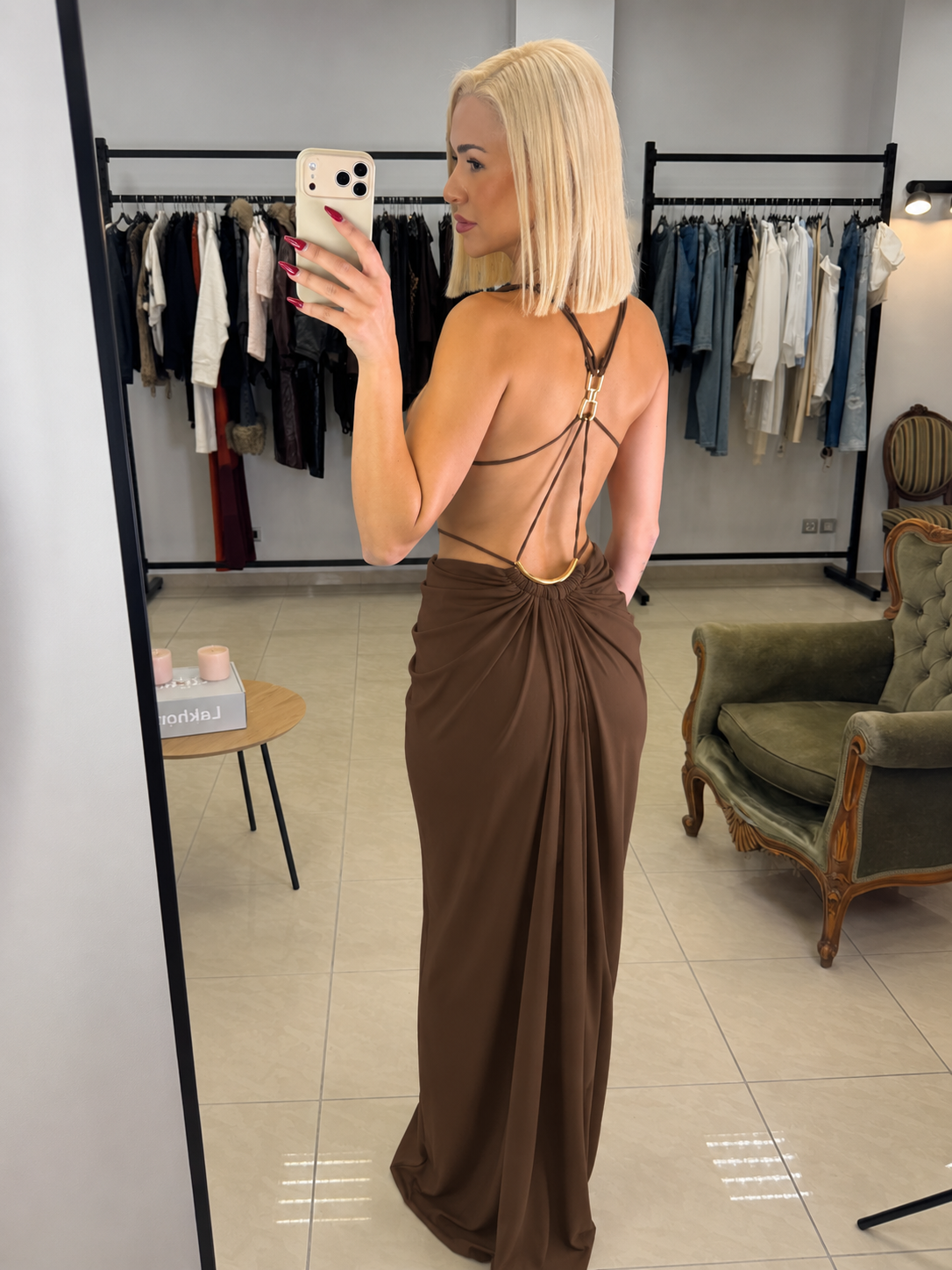 Golden goddess Maxi Dress